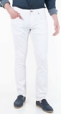 TOMMY HILFIGER DENTON Regular Straight Jeans Zip Denim Logo Low White W36 L30