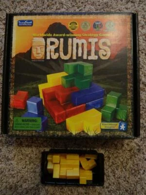 RUMIS STRATEGY BOARD GAME INCA BUILDING Replacement 11 YELLOW STONES GAME PIECE - Image 1 of 4