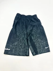 Nike Lebron Shorts Boys M Medium Black Mesh Basketball Baggy - Picture 1 of 9
