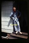Blonde Man wearing Pajamas in the 1940's, Kodachrome Slide aa 7-29a