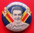 Vintage  1950-51 Argus Cricket Tin Badge: Reg Simpson  (Notts) - 30Mm Diam