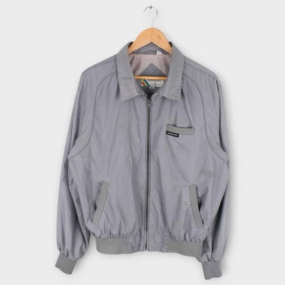 Vintage Members Only Gray Bomber Jacket Size 42 80s Iconic Nylon Zip Front - Image 1 of 4