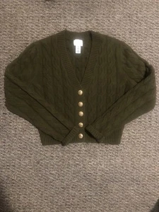 H&M Cotton-blend Cable-knit Cardigan Size XS - Picture 1 of 2
