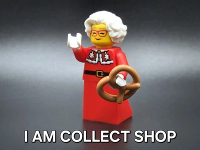 LEGO MINIFIG MINIFIGURES MRS CLAUS CHRISTMAS MOTHER CHRISTMAS WITH PRETZEL (NEW) - Image 1 of 4
