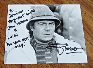 John Moreno Actor Autographed 4X5 Photo "For Your Eyes Only" Luigi Ferrara - Picture 1 of 3