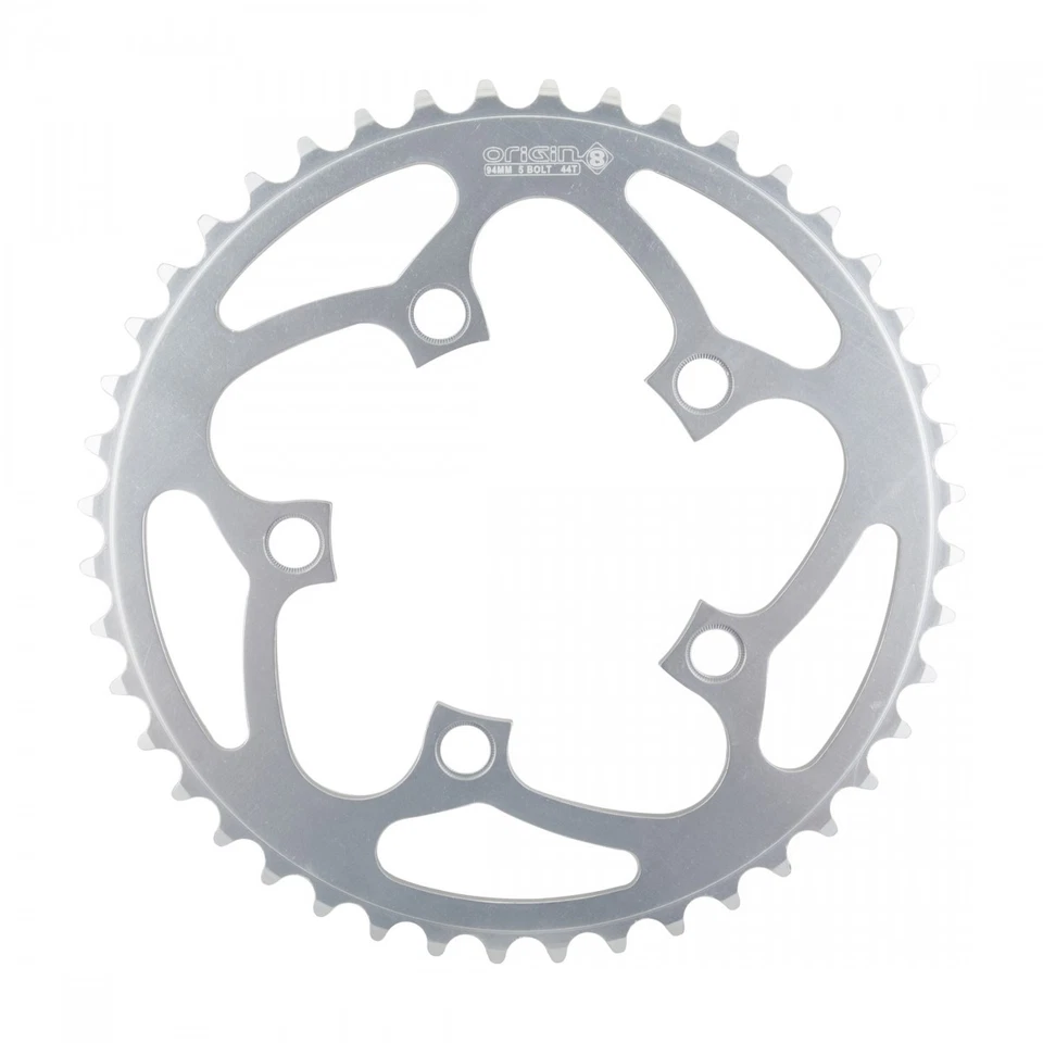 ORIGIN8 Alloy Blade94mm 5-bolt 44T 6061-T6 Silver Chainring - Image 1 of 1