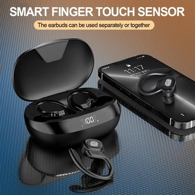 Bluetooth 5.3 Kopfhörer In-Ear Ohrbügel Kabellos TWS Sportkopfhörer mit Mikrofon - Bild 1 von 4