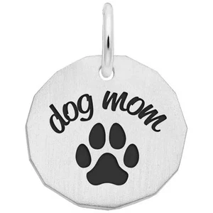 Ciondolo in argento sterling cane mamma inciso gratis USA Spedizione - Foto 1 di 2