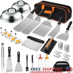 35PCS Griddle Accessories Kit Spatula Scraper Basting Cover BBQ Grill Tools New - Picture 1 of 7