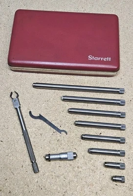 Starrett No. Conjunto de micrômetros internos tubulares 823 - 1 1/2" a 12" - Fabricado nos EUA - Imagem 1 de 4