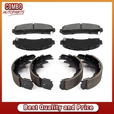 Pastillas de freno delanteras y traseras de cerámica y zapatas de tambor para 2001 2002 2003 Mazda B2300 Foto 1 de 4