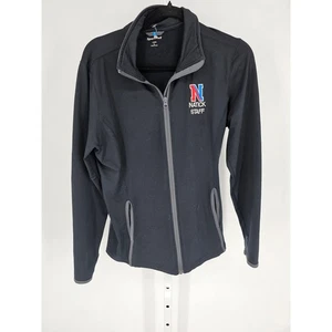 SportTek Womens Sz L Softshell Zip Up Jacket Natick Staff Black - Picture 1 of 5