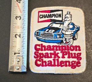 Champion Spark Plug Challenge Embroidered Sew On Racing Patch - Picture 1 of 2
