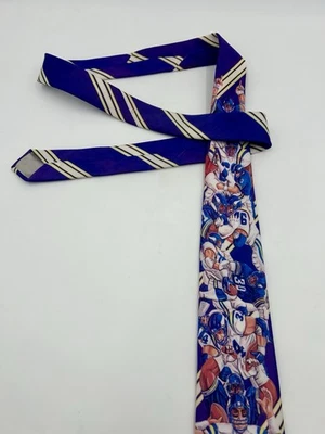 Corbata de fútbol americano vintage 1990 Ralph Marlin Minnesota Vikings para hombre arte completo EE. UU. Foto 1 de 4