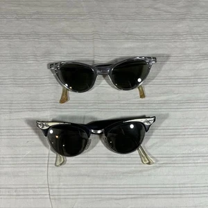 Vintage Art Craft & Romco Cat Eye Glasses 12K Gold? MCM Carved Design - Picture 1 of 17