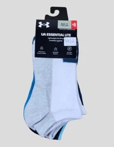 UNDER ARMOUR Girls Socks No Show Breathable Wicking 6 Pair Shoe Size 4.5Y-7Y - Picture 1 of 5