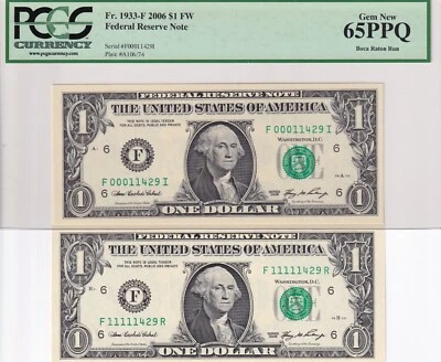 United States Of America, 1 Dollar, 2006, UNC, Fr.1933, (total 2 banknotes) - Image 1 of 2