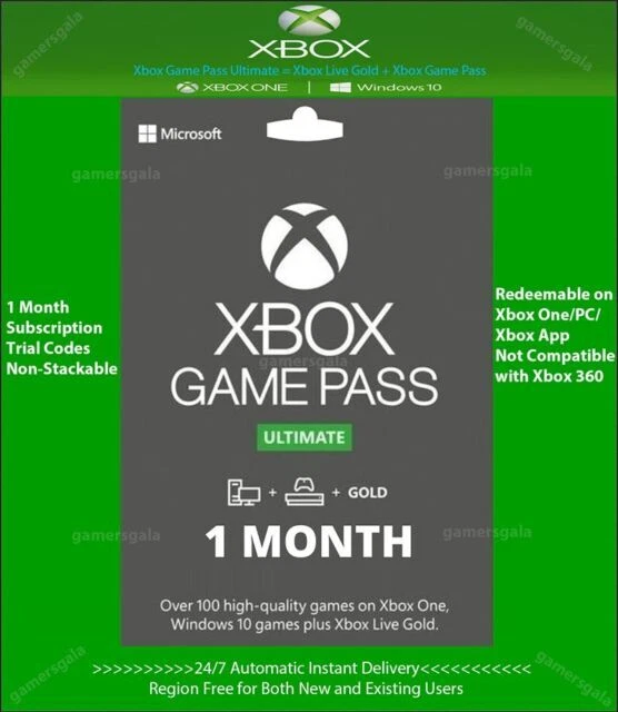 Microsoft Ultimate Game Pass 1 Month Xbox Live Microsoft Points - 30DYTR