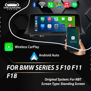 10.25" CARPLAY ANDROID AUTO FOR BMW SERIES 5 F10 F11 F18 NBT STANDING SCREEN - Picture 1 of 4