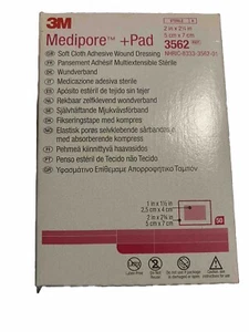 3M Medipore Sterile Adhesive Dressing Rectangle 2 X 2-3/4 Inch 3562 50 per Box - Picture 1 of 2