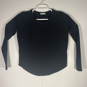 Rag & Bone Women's Small Solid Black Long Sleeve Crew Neck Casual T-Shirt - Picture 1 of 5