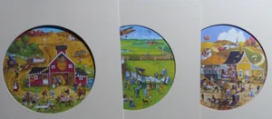 Kunstdrucke von Bob Pettes - 3er Set - Kreisdruck 8" Durchmesser - Passepartout 11" x 11" - Bild 1 von 7