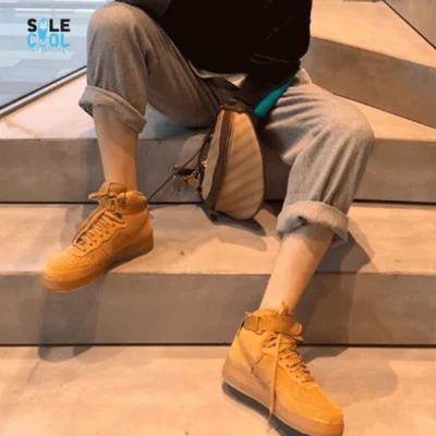 Nike Air Force High LV8  (GS) Shoe Wheat Gum Light Brown  CK0262-700 - Image 1 of 4