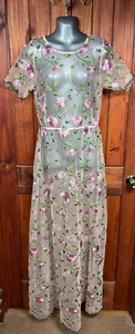Lularoe Deanne 2 II besticktes durchsichtiges Kleid mit Blumenmuster klein - Bild 1 von 5
