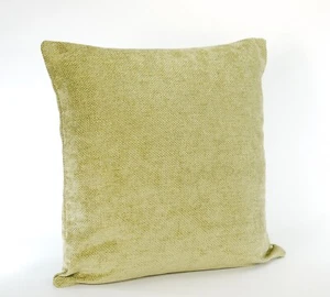 Large Cushion Cover Green   Plain Chenille 55 x 55cm 21 x 21 in British Made - Picture 1 of 2