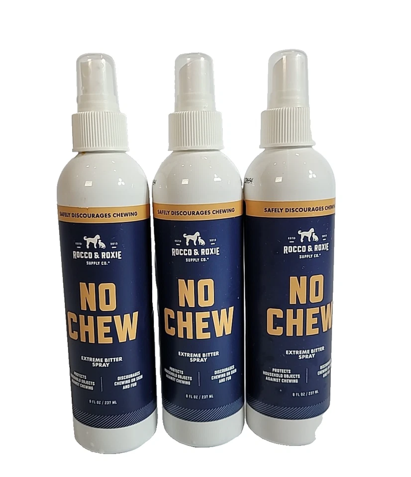 Rocco & Roxie No Chew Extreme Bitter Spray for Dogs Stop Dog Chewing Deterr 8 Oz