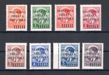 1941 CROAZIA, Yvert n. 1/8, Overprinted Yugoslavian Stamps, MNH**