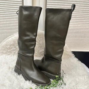 Free People We The Free Townes Fold Down Boots Olive Leather szEu 37.5/US 7 New - Picture 1 of 9