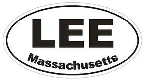 Lee Massachusetts Oval Bumper Sticker or Helmet Sticker D1173 - Picture 1 of 1