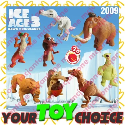 McDonald's 2009 ICE AGE 3 Dawn Dinosaurios Prehistórico Animado TU ELECCIÓN Juguete Foto 1 de 2