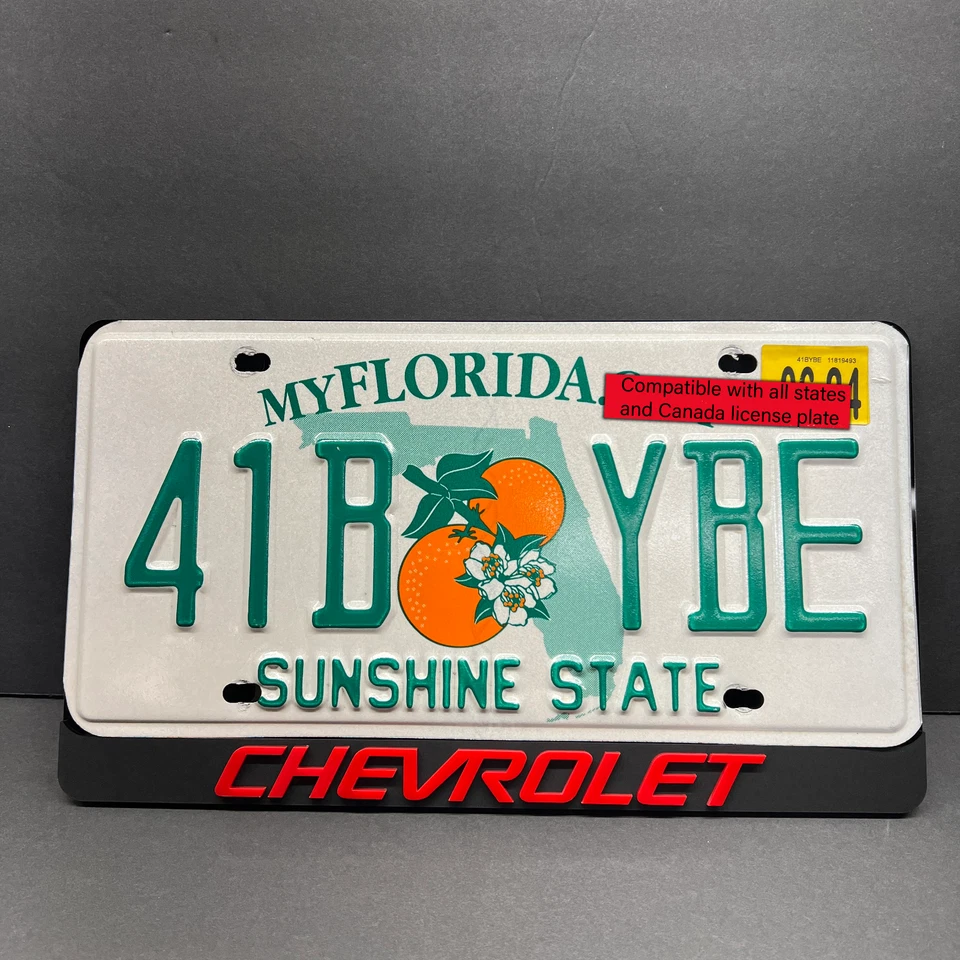 Marco de matrícula personalizado 3D rojo LOGOTIPO CHEVY emblema de coche MULTICOLOR Foto 1 de 4