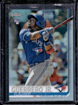 2019 Topps Chrome Vladimir Guerrero Jr. RC refrator novato #201 Blue Jays - Imagem 1 de 2