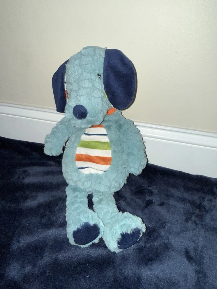 Douglas Baby милый синий собака щенок 13» плюшевый милый мягкая игрушка полоски живота - Изображение 1 из 2