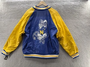 Chaqueta universitaria Steve & Barry’s azul marino guardiamarinas letras/bombardero talla L-C nueva con etiquetas - Imagen 1 de 17