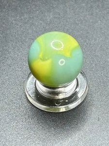 Peltier Rainbo Marble Peltier Lemon/Lime Marble Vintage Marbles 0.629” - Picture 1 of 12
