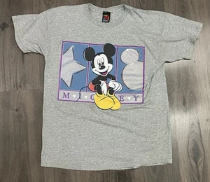 Mickey Unlimited T Shirt Large Gray Vintage Sparkle Disney Mickey Mouse - Picture 1 of 8