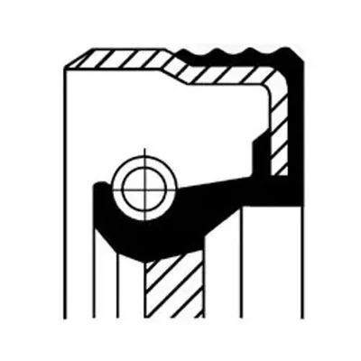 Getriebewellendichtring FPM (Fluor-Kautschuk) 01020122B CORTECO für VW - Bild 1 von 4