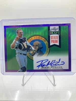 2013 Leaf Draft State Pride /25 Reese McGuire SP-RMG Auto Purple Border Holo - Image 1 of 4