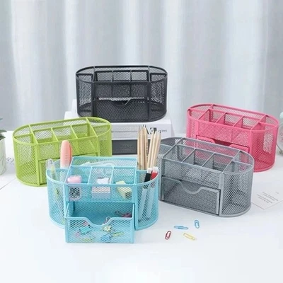 Desk Organizer Pen Holder Large Capacity Stationery Organizer with Drawer - image 1 of 4