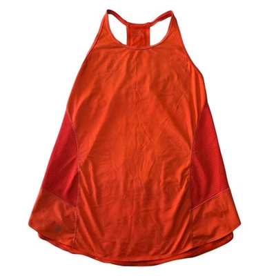 Athleta Lightspeed Tank Top Women's Med Orange/Navy Blue Racerback  - Image 1 of 4