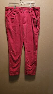 Parish Nation Mens Red Jeans Size 34 - Image 1 of 4