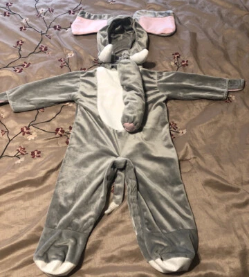 Disfraz de Halloween de elefante con colmillos para niños pequeños de Rubí talla 6-12 meses usado en excelente estado suave Foto 1 de 4