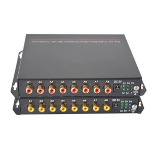 8 Port Audio Over Fiber Extender Cinch Fiber Converter SC Singlemode Multimode 1Set - Bild 1 von 11
