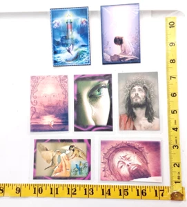 Set of seven religious motivational cards with pictures on front - Picture 1 of 5
