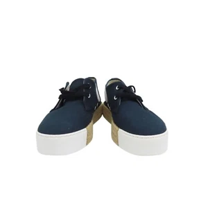 HERMES Rosa Espadrille Sneakers Canvas Navy Blue Size 36 - Picture 1 of 9