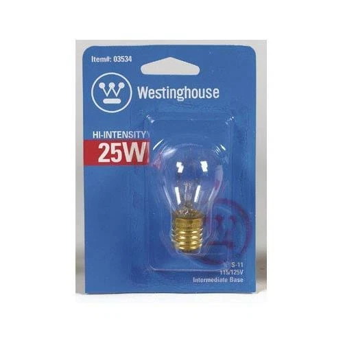 Westinghouse Light Bulb 25 W 180 Lumens Intermediate 2-1/4 In. Clear Carded - Image 1 of 1
